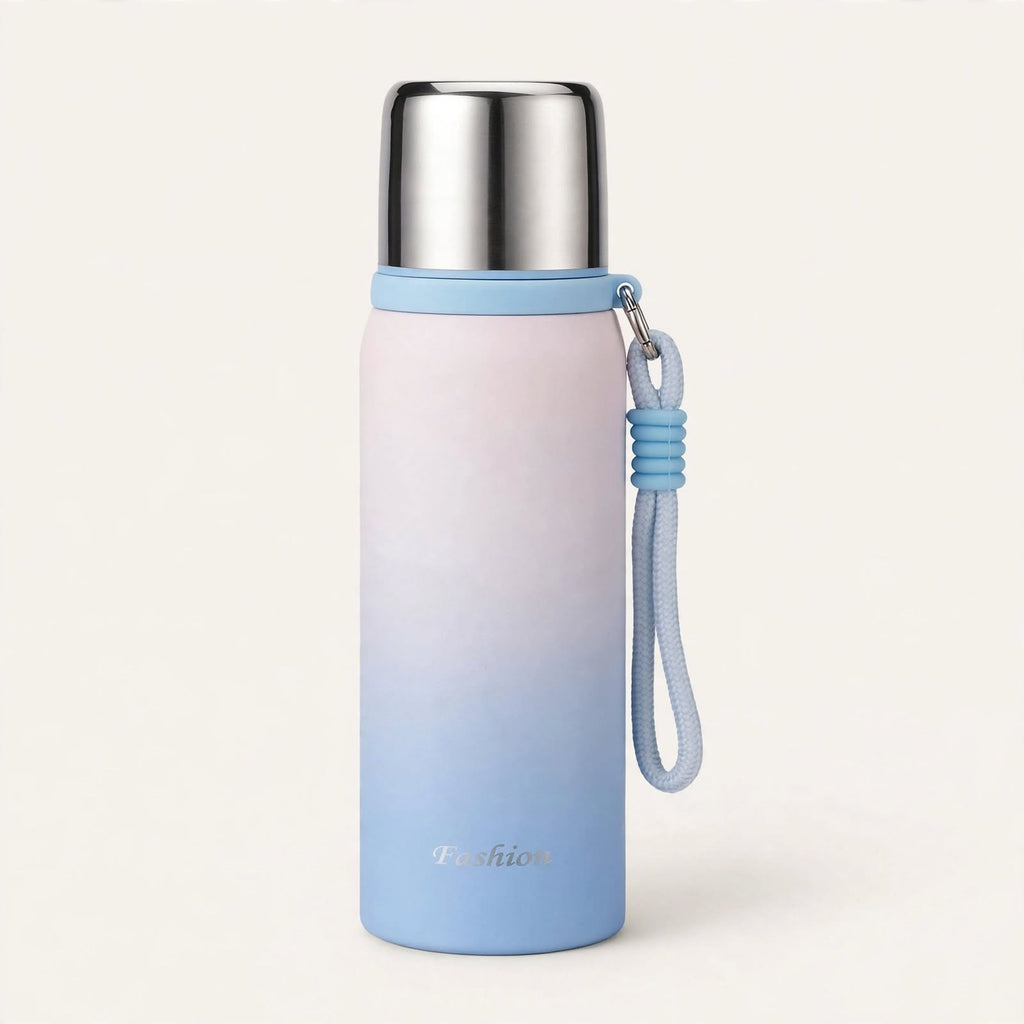 Pink and blue gradient insulated flask