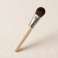 Cream handle blending brush, angled