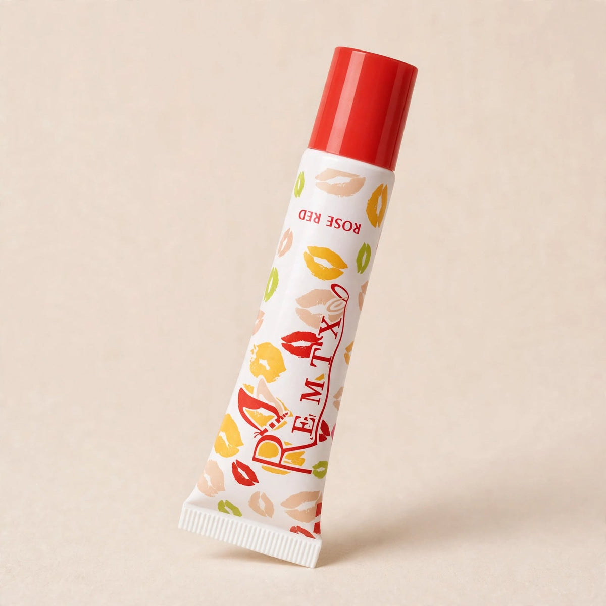 Remtx Rose Red lip gloss, angled