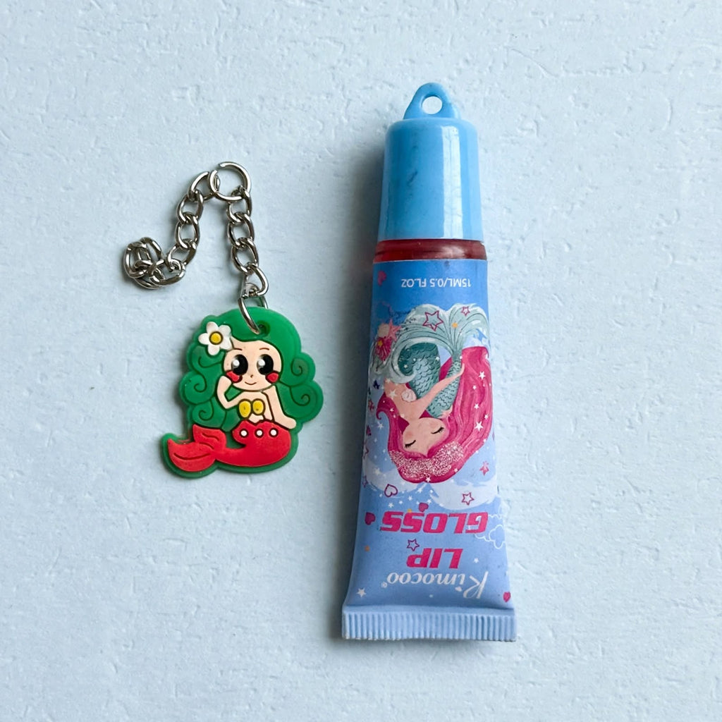 Rimocoo mermaid lip gloss with keychain charm