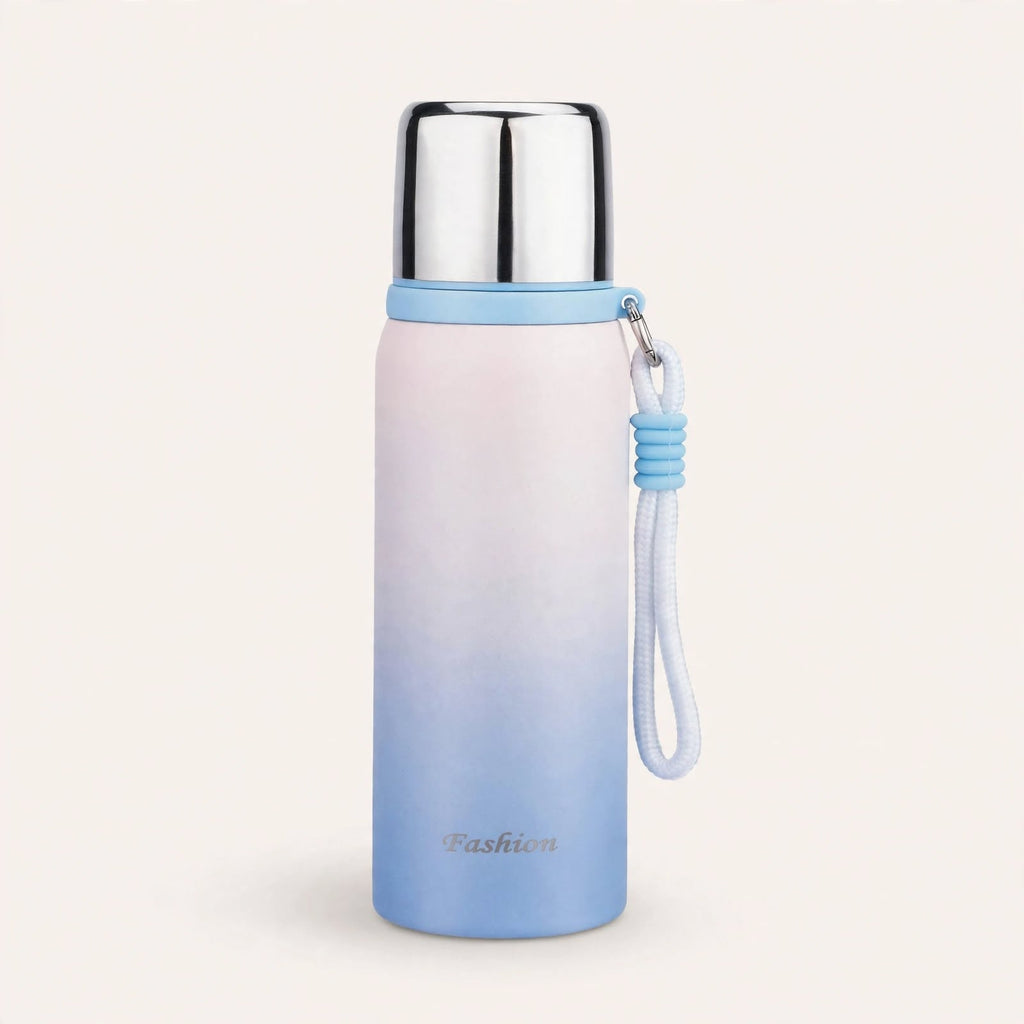 Pink and blue gradient flask, front