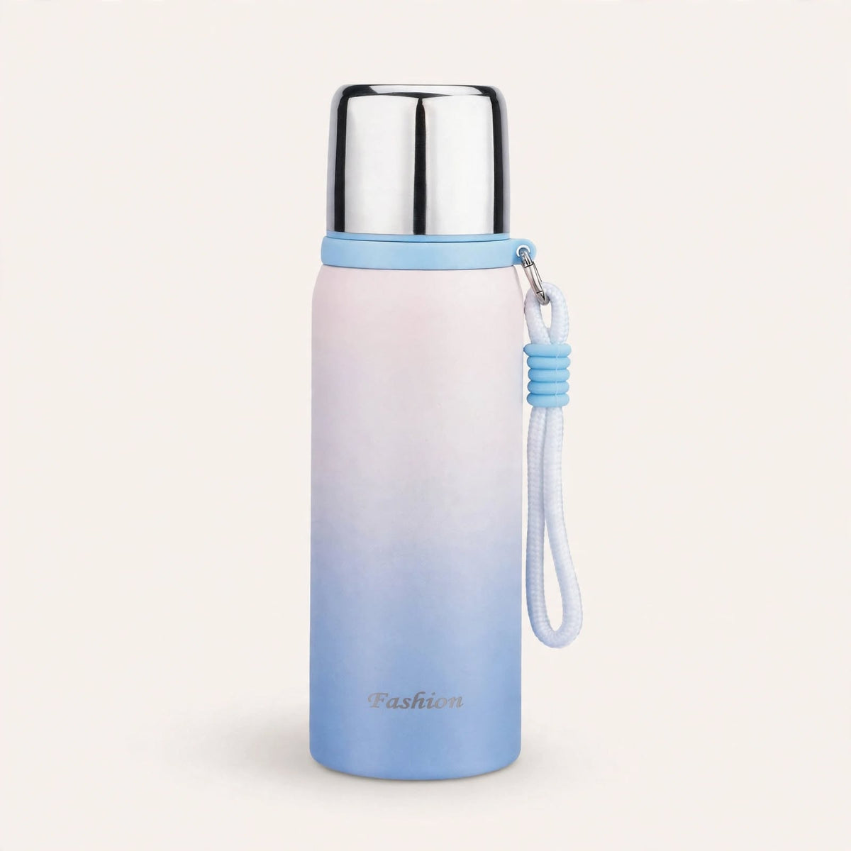 Pink and blue gradient flask, front