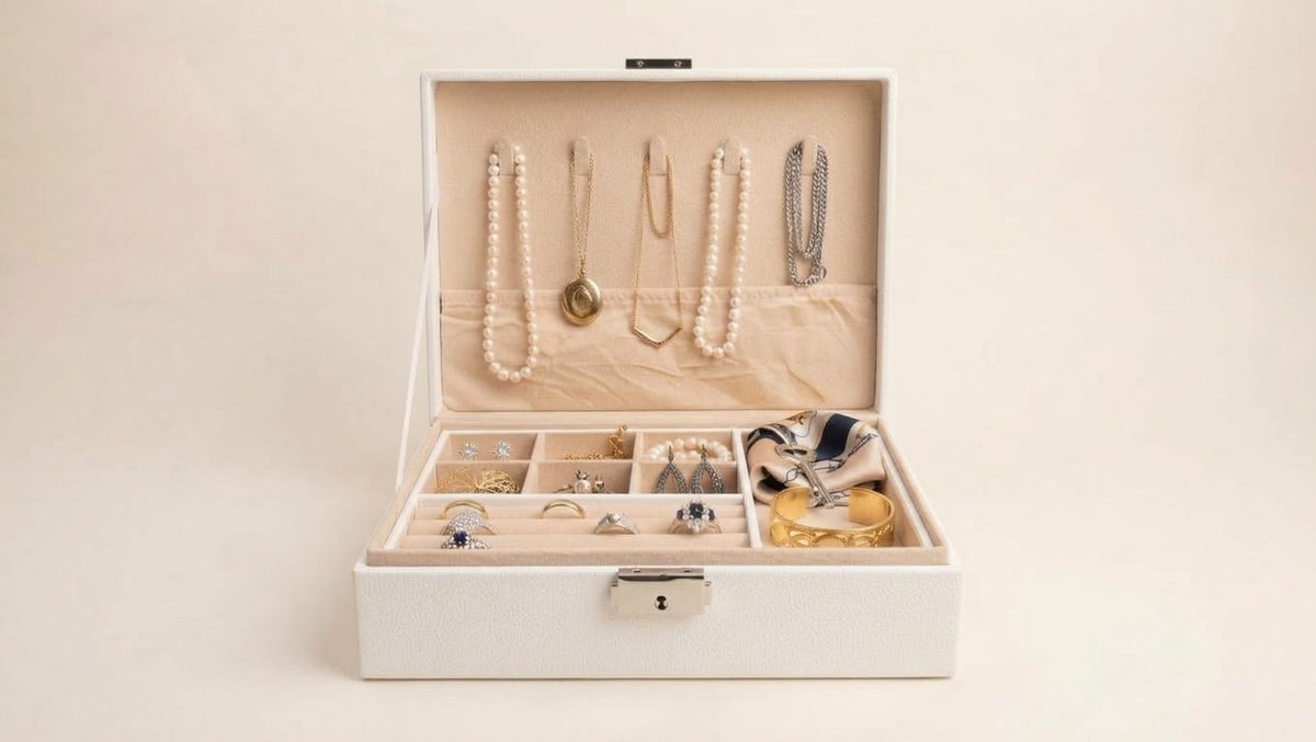 Multi-Layer Leather Jewelry Box Organizer, view 4