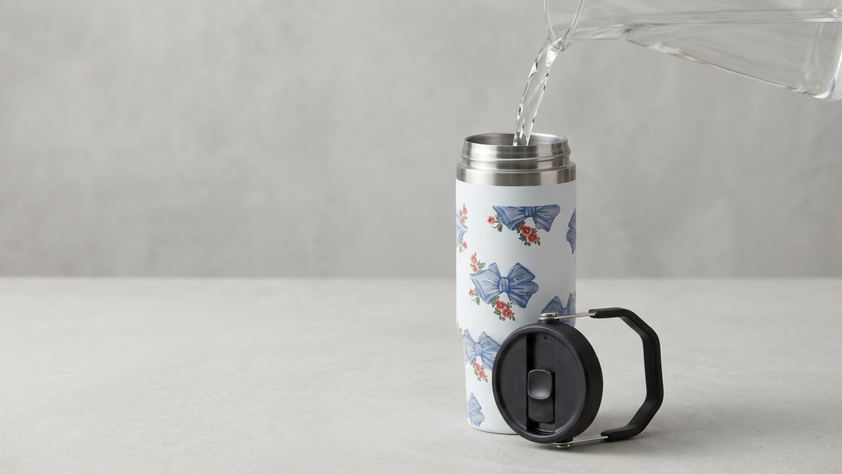Blue Ribbon Coquette Insulated Travel Tumbler, view 3