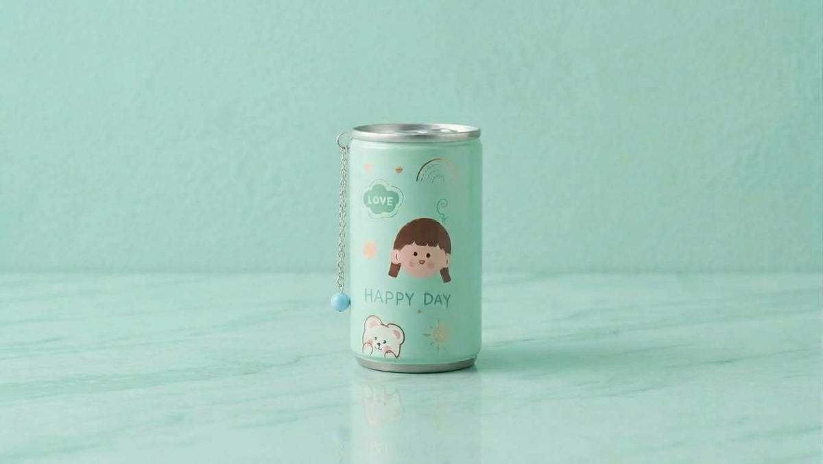 Kawaii Mini Canned Wet Wipes with Keychain Clip, view 6