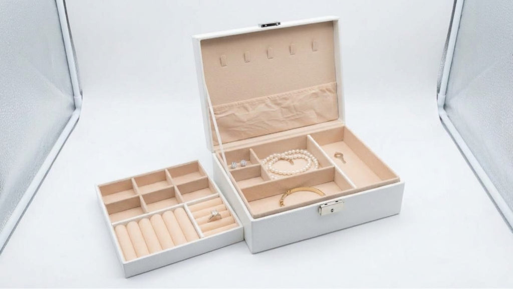 Multi-Layer Leather Jewelry Box Organizer, view 6