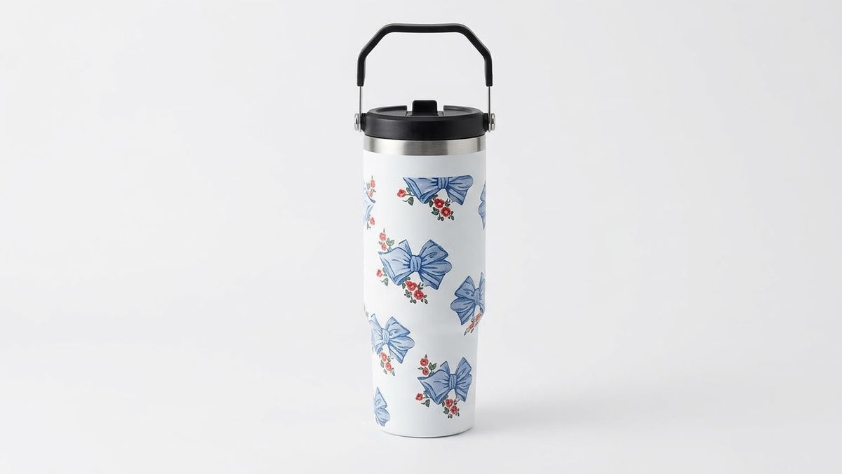 Blue Ribbon Coquette Insulated Travel Tumbler, view 2