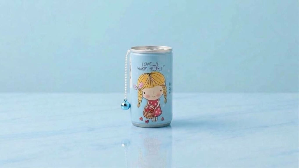 Kawaii Mini Canned Wet Wipes with Keychain Clip, view 4