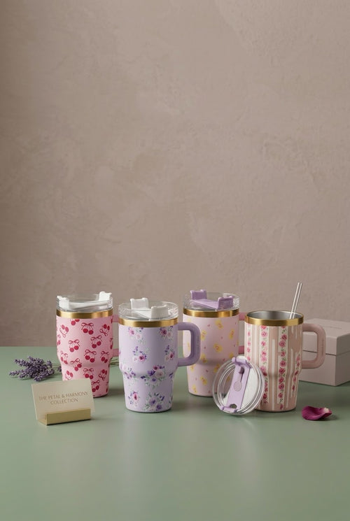 Aesthetic Floral 600ml Stainless Steel Insulated Tumbler